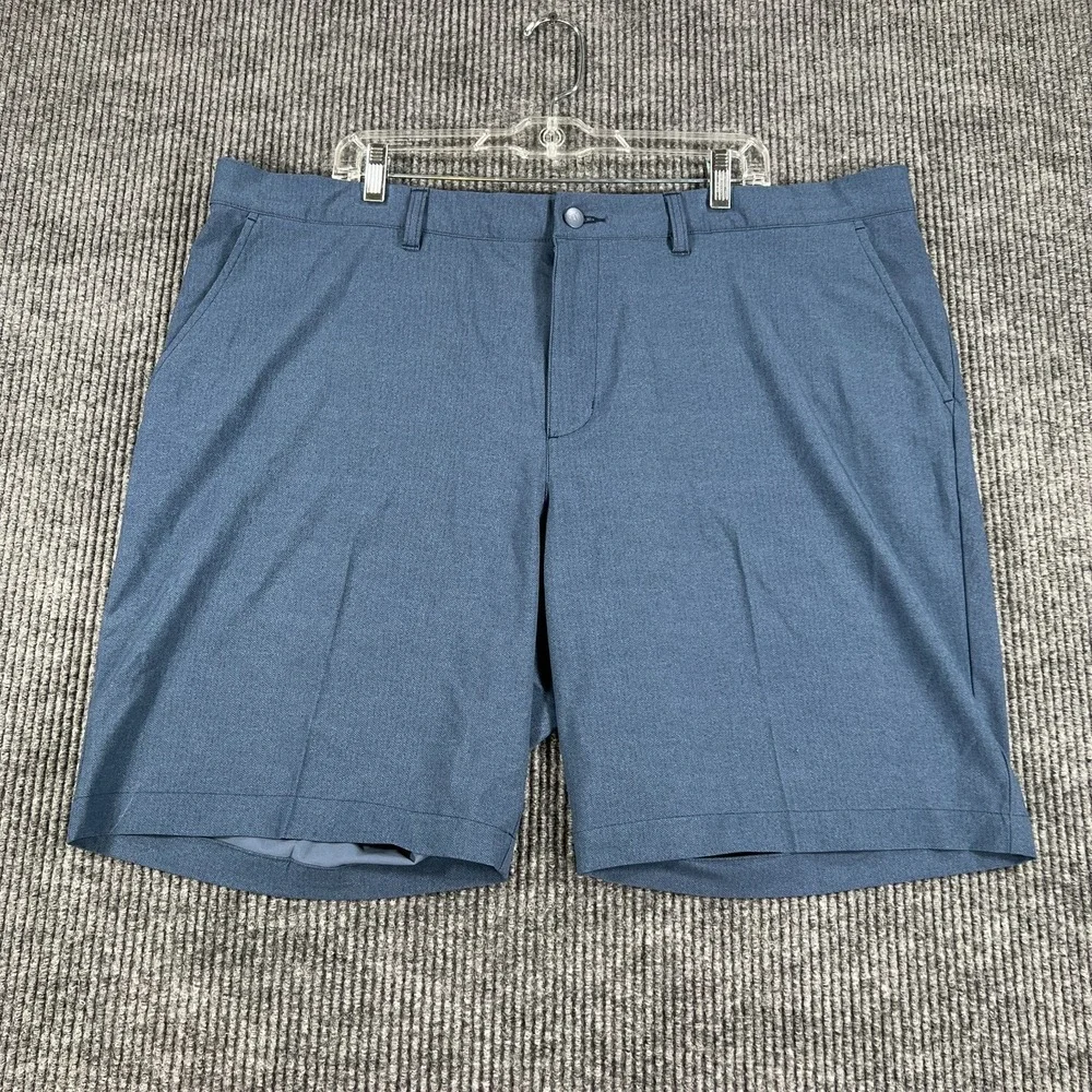 Adidas Shorts Mens 42 Blue Chino Casual Golf Outdoor Lightweight 9